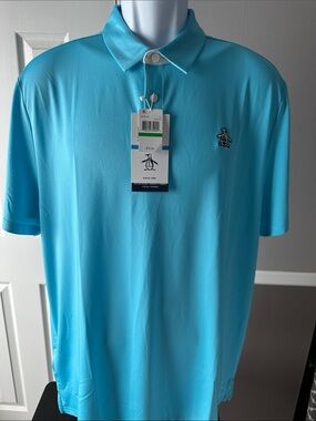Original Penguin Men's Polo Shirt - Bright Aqua Blue